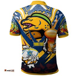 Eels Premierships Rugby Polo Shirt - Custom "Go Para Army Eels" Champion Claw Scratch Aboriginal Culture Polo Shirt Amazing Aussie
