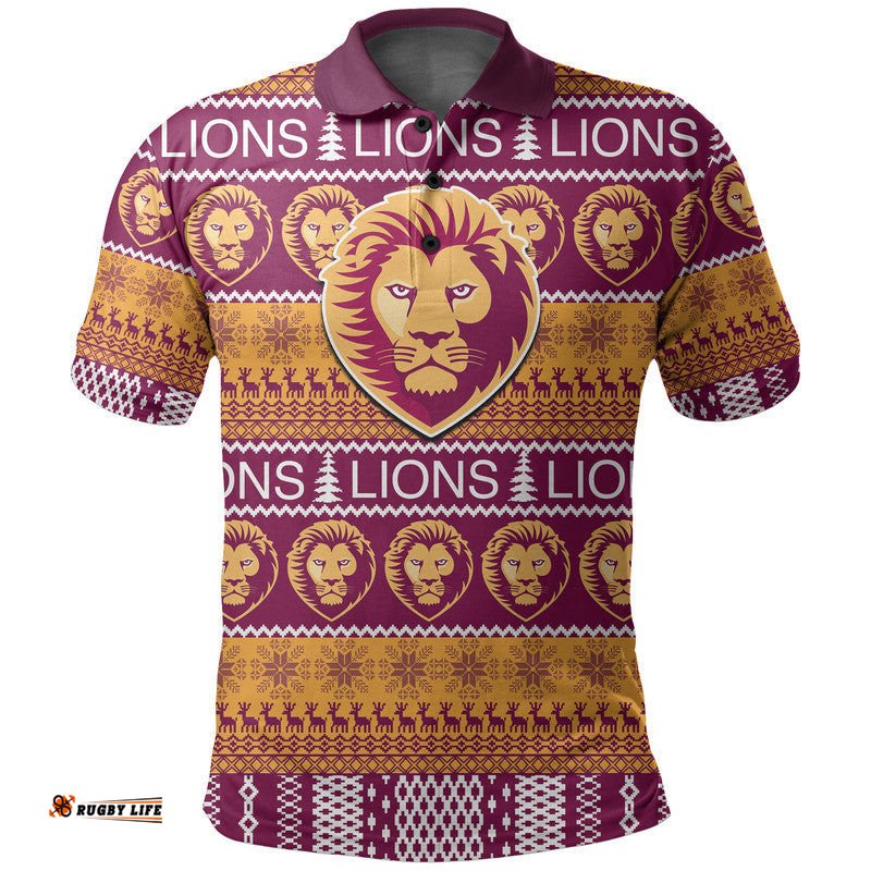Australian Football League Christmas - Lions Polo Shirt Amazing Aussie