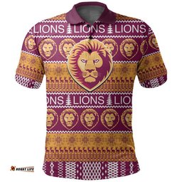 Australian Football League Christmas - Lions Polo Shirt Amazing Aussie