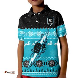 Port Adelaide Football Polo Shirt Magentas Indigenous Merry Christmas Amazing Aussie
