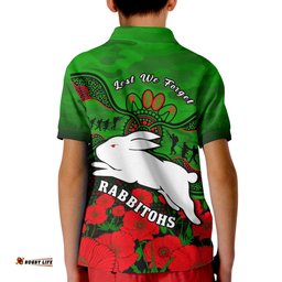 Rabbitohs Rugby ANZAC Polo Shirt South Sydney Camouflage Poppy Aboriginal Amazing Aussie