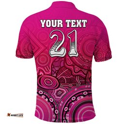 Custom Personalised Sydney Sixers Indigenous Aboriginal Arts Polo Shirt Amazing Aussie