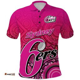 Custom Personalised Sydney Sixers Indigenous Aboriginal Arts Polo Shirt Amazing Aussie