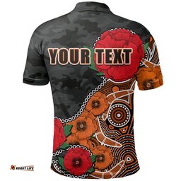 Custom Personalised Anzac Day NRL-Tigers Army Mix Aboriginal Polo Shirt Amazing Aussie