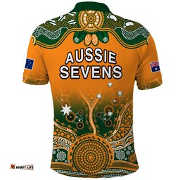 Australia Rugby Polo Shirt Aussie Sevens Original Indigenous Amazing Aussie