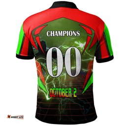 Panthers Rugby Polo Shirt - Custom Final Series Champions Panthers Rugby League Personalised Polo Shirt Amazing Aussie