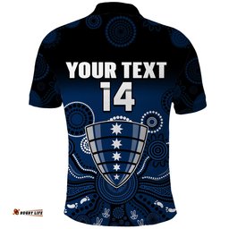 Custom Text And Number Melbourne Rebels Rugby Polo Shirt Gradient Aboriginal Amazing Aussie