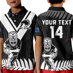 Custom Text And Number New Zealand Silver Fern Rugby Polo Shirt NZ Kiwi Pacific Maori Sporty Amazing Aussie