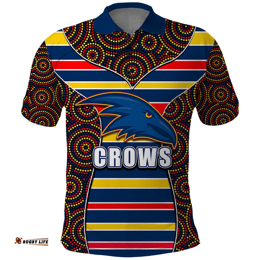 AFL - Crows Polo Shirt Mix Dot Aboriginal