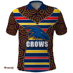 AFL - Crows Polo Shirt Mix Dot Aboriginal