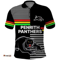Custom Text And Number Penrith Panthers Rugby Polo Shirt Proud The Panthers Comeback