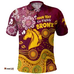 Australia Brisbane City Custom Polo Shirt - Go Mighty Bronx Polo Shirt Amazing Aussie