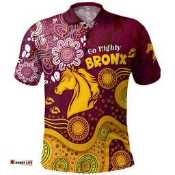 Australia Brisbane City Custom Polo Shirt - Go Mighty Bronx Polo Shirt Amazing Aussie