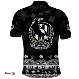 Collingwood Pies Unique Winter Season Polo Shirt Magpies Merry Christmas Amazing Aussie