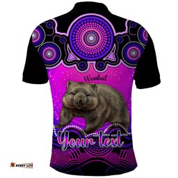 Personalised Australia Taurus Wombat Zodiac Polo Shirt Auz Astrology Aboriginal - Magenta