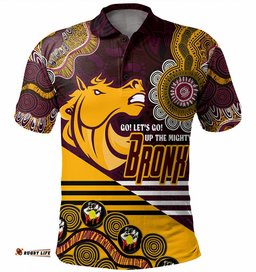 Australia Brisbane Custom Polo Shirt - Go! Let's go! Up The Mighty Bronx Home Jersey Polo Shirt Amazing Aussie