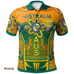 Australian Rugby Sevens Men's Squad Polo Shirt - Custom Aussie 7s Indigenous Commonwealth Games With Australia Coast Of Arm Polo Shirt Amazing Aussie