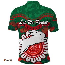 Rabbitohs Rugby ANZAC Polo Shirt Camouflage Poppy Amazing Aussie