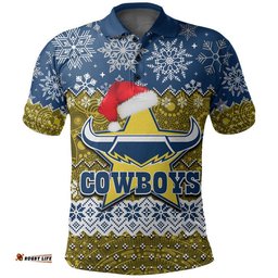 Cowboys Rugby Polo Shirt Christmas 2022 Amazing Aussie