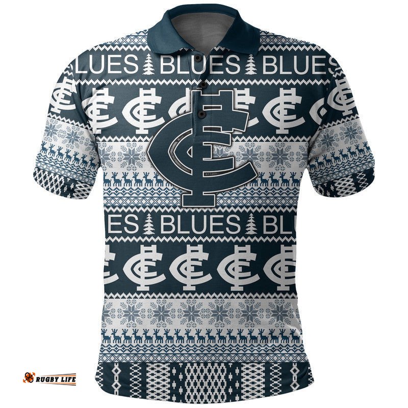 Australian Football League Christmas - Blues Polo Shirt Amazing Aussie