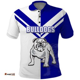 Custom Text And Number NRL Bulldogs Polo Shirt Mix Jersey