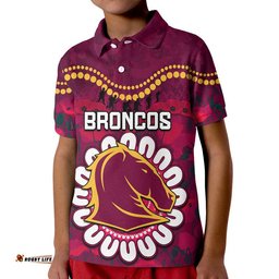 Broncos Rugby ANZAC Polo Shirt Camouflage Poppy Amazing Aussie
