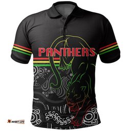 Custom Personalised Panthers Rugby Champions 2022 Indigenous Style Polo Shirt Amazing Aussie