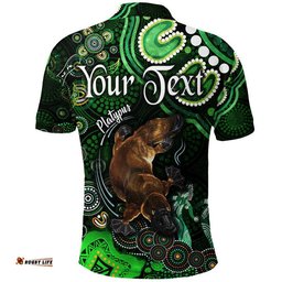 Custom Personalised Australian Astrology Polo Shirt Pisces Platypus Zodiac Aboriginal Vibes - Green Amazing Aussie