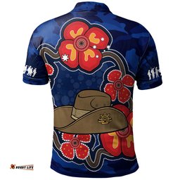 Australia Anzac Camo Custom Polo Shirt - Anzac Poppies Flower Lest We Forget Polo Shirt Amazing Aussie