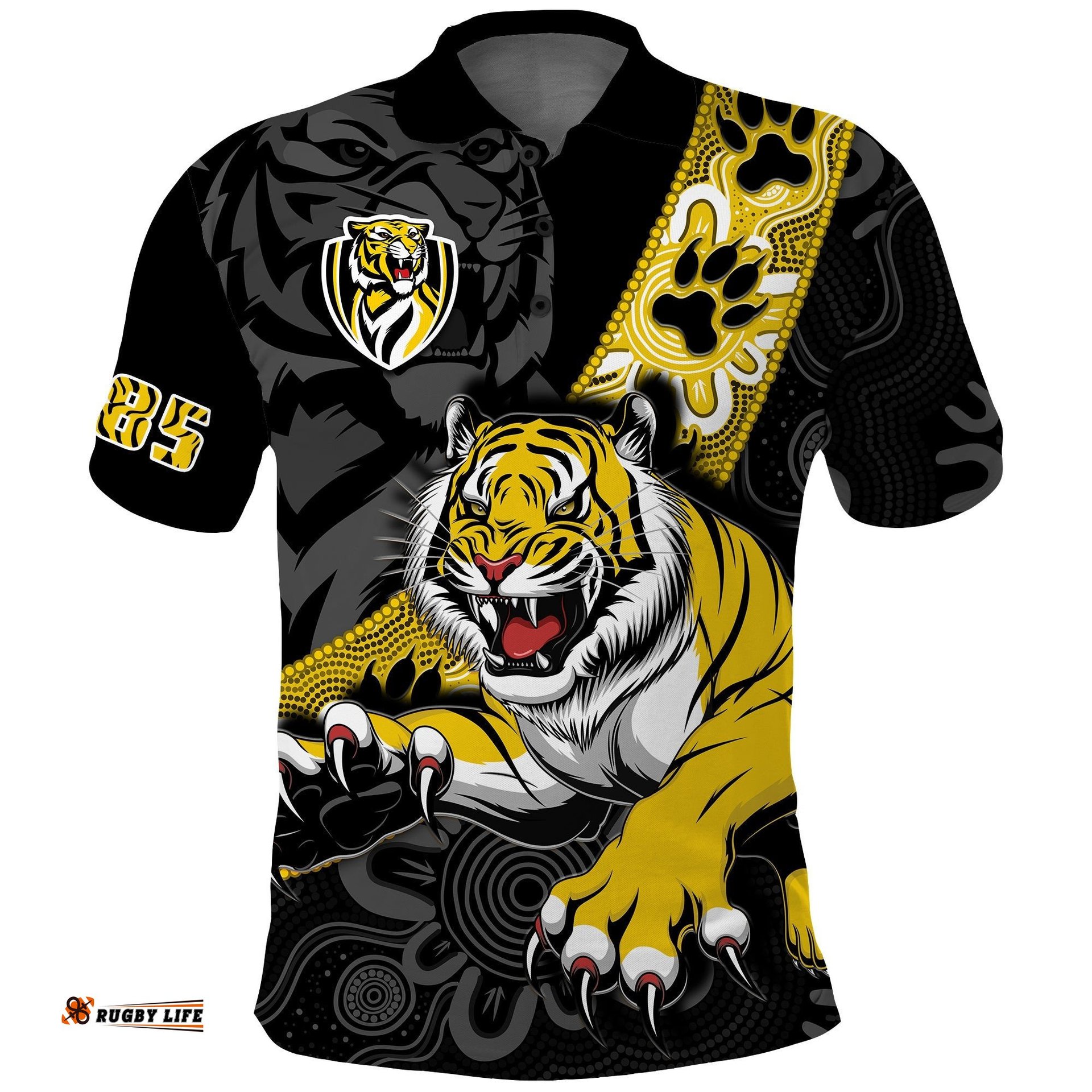 Richmond Football Polo Shirt Tigers 1885 Indigenous Basic Style Amazing Aussie