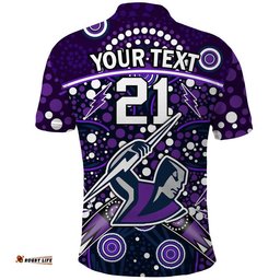 Custom Personalised Storm Rugby Polo Shirt Melbourne Boomerang Indigenous Dots Amazing Aussie