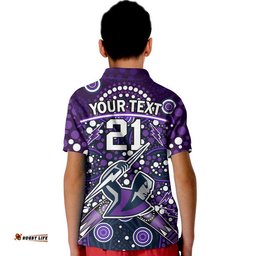 Custom Personalised Storm Rugby Polo Shirt Melbourne Boomerang Indigenous Dots Amazing Aussie