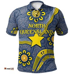 Australia North Queensland Polo Shirt - Custom Aboriginal Inspired North Queensland Boomerang Polo Shirt Amazing Aussie
