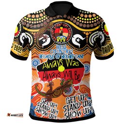 Australia NAIDOC Week 2022 Custom Polo Shirt - NAIDOC Week 2022 Timeline With Dot Art Painting And Aussie Gecko Amazing Aussie