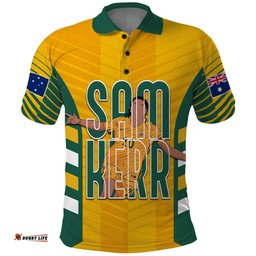 Custom Australia Matildas Polo Shirt Sam Kerr Legend