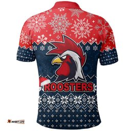 Roosters Rugby Polo Shirt Christmas 2022 Amazing Aussie