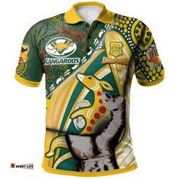 Australian Kangaroos Rugby Patronage Polo Shirt - Custom The Kangaroos Bloods In My Veins Indigenous Aboriginal Polo Shirt Amazing Aussie