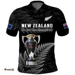 New Zealand 2022 Rugby Polo Shirt Black Fern Proud Champions RWC Amazing Aussie