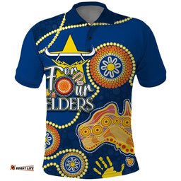 Personalised NAIDOC Week 2023 NRL Cowboys For Our Elders Polo Shirt Amazing Aussie