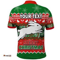Custom Personalised South Sydney Rabbitohs Aboriginal Christmas Vibe Polo Shirt Amazing Aussie