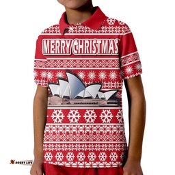 Custom Personalised Australian Sydney Opera House Christmas Vibe With Aboriginal Dot Painting Style Polo Shirt Amazing Aussie