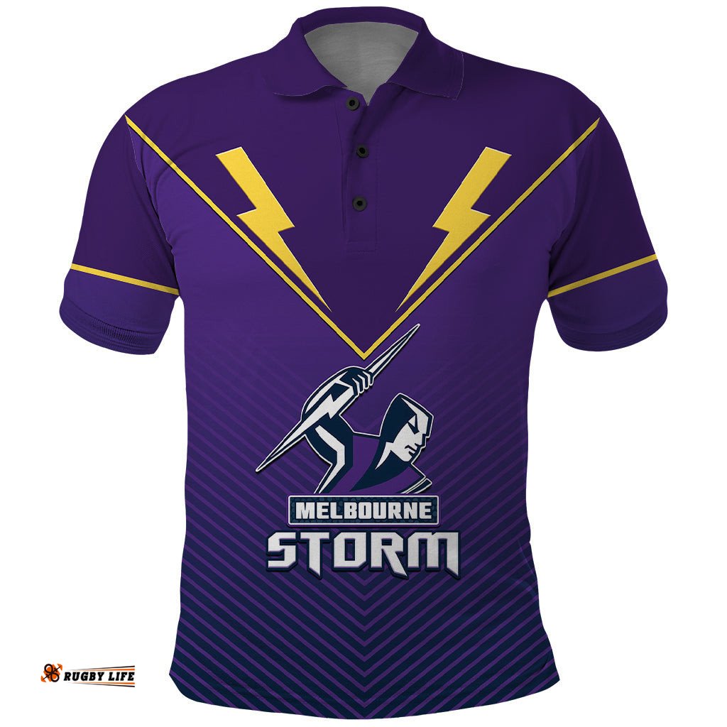 Custom Text And Number Storm Rugby 2023 Polo Shirt Purple Sporty Go Storm