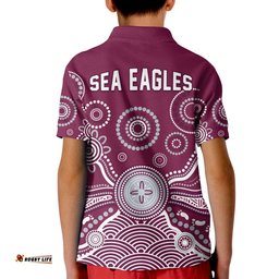 Sea Eagles Polo Shirt Manly Warringah 1946 Indigenous Painting Amazing Aussie