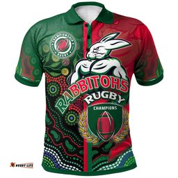 Rabbitohs Rugby Polo Shirt - Custom Rabbitohs Rugby Ball Aboriginal Indigenous Sport Style Polo Shirt Amazing Aussie