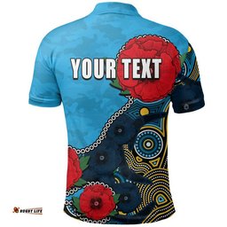 Custom Personalised Anzac Day NRL-Titans Army Mix Aboriginal Polo Shirt Amazing Aussie
