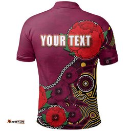 Custom Personalised Anzac Day NRL-Broncos Army Mix Aboriginal Polo Shirt Amazing Aussie