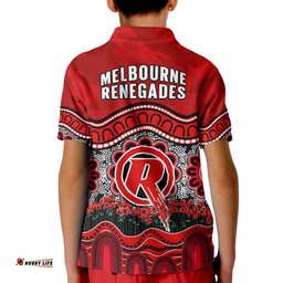 Renegades Cricket ANZAC Polo Shirt Melbourne Poppy Aboriginal Camouflage Amazing Aussie