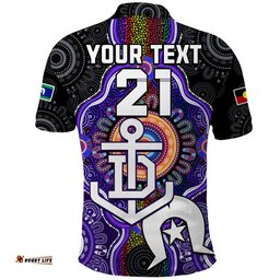 Custom Personalised Dockers Football NAIDOC Week Polo Shirt Indigenous Amazing Aussie