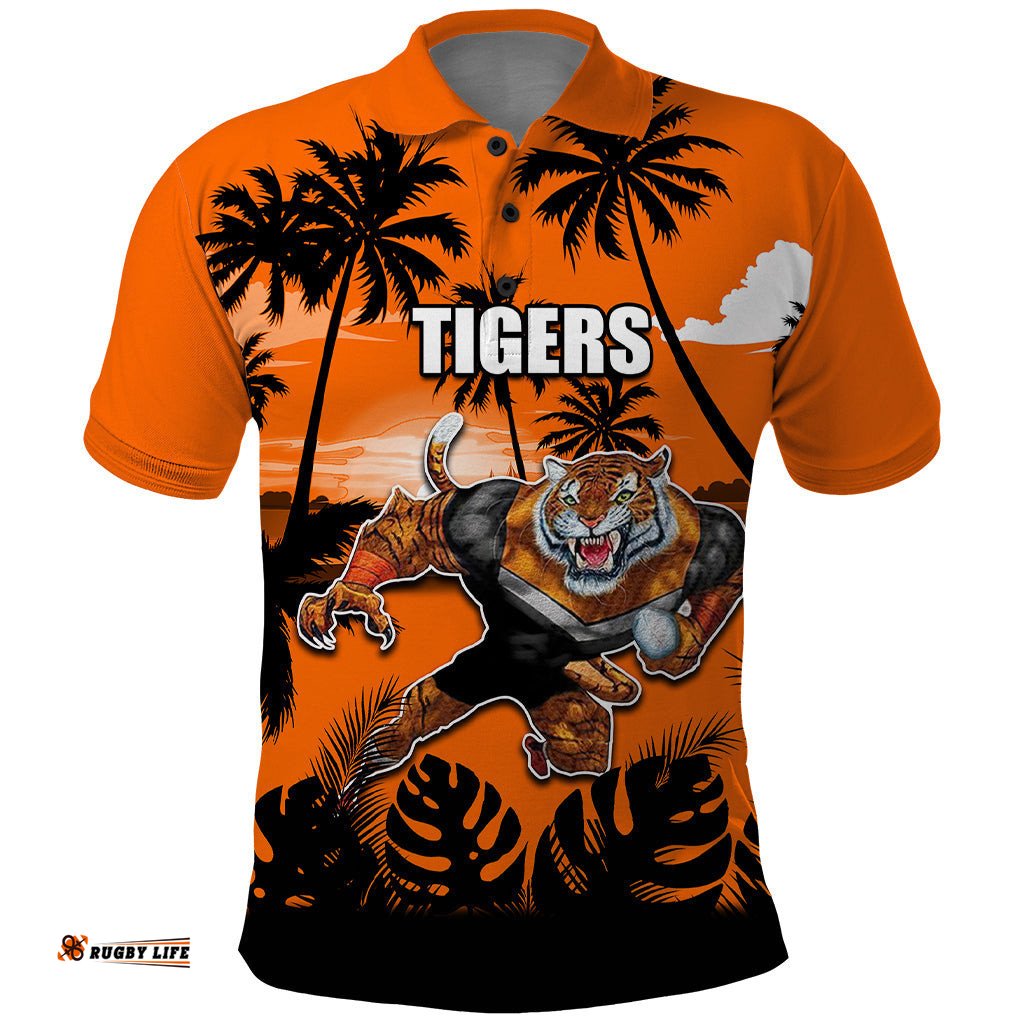 NRL Tigers Polo Shirt Summer Vibe Style
