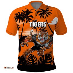 NRL Tigers Polo Shirt Summer Vibe Style